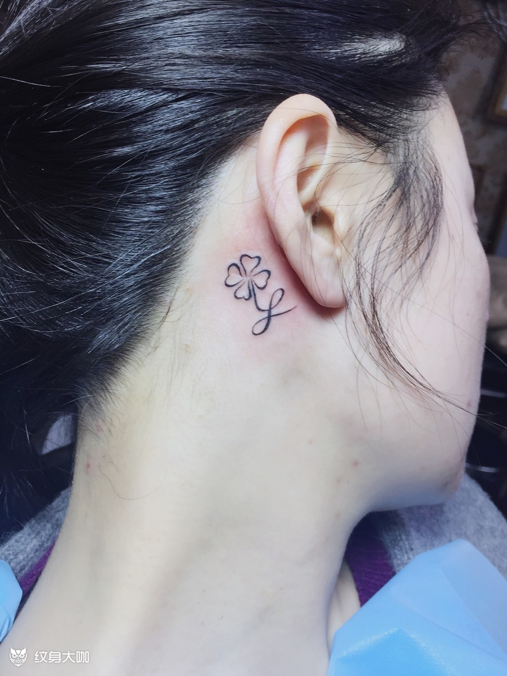 幸运草_纹身图案手稿图片_影子的纹身作品集