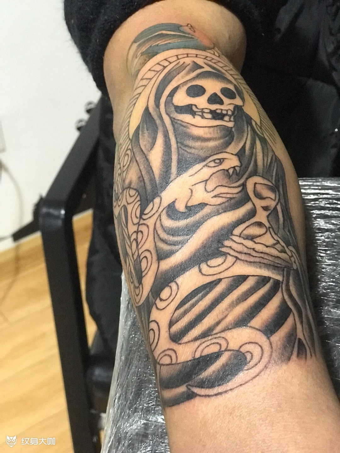 小臂死神_纹身图案手稿图片_罗耀龙的纹身作品集