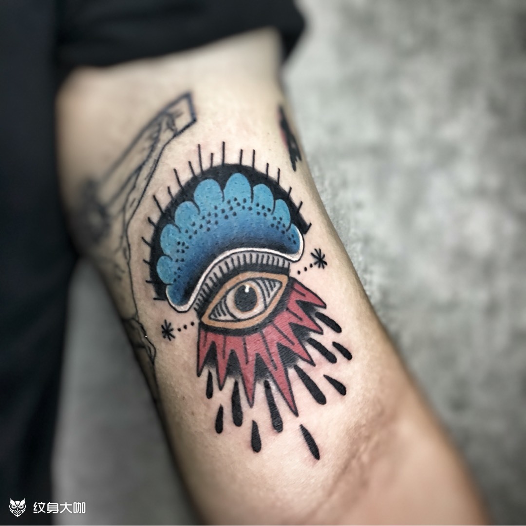 old school 上帝之眼_纹身图案手稿图片_大r的纹身作品集