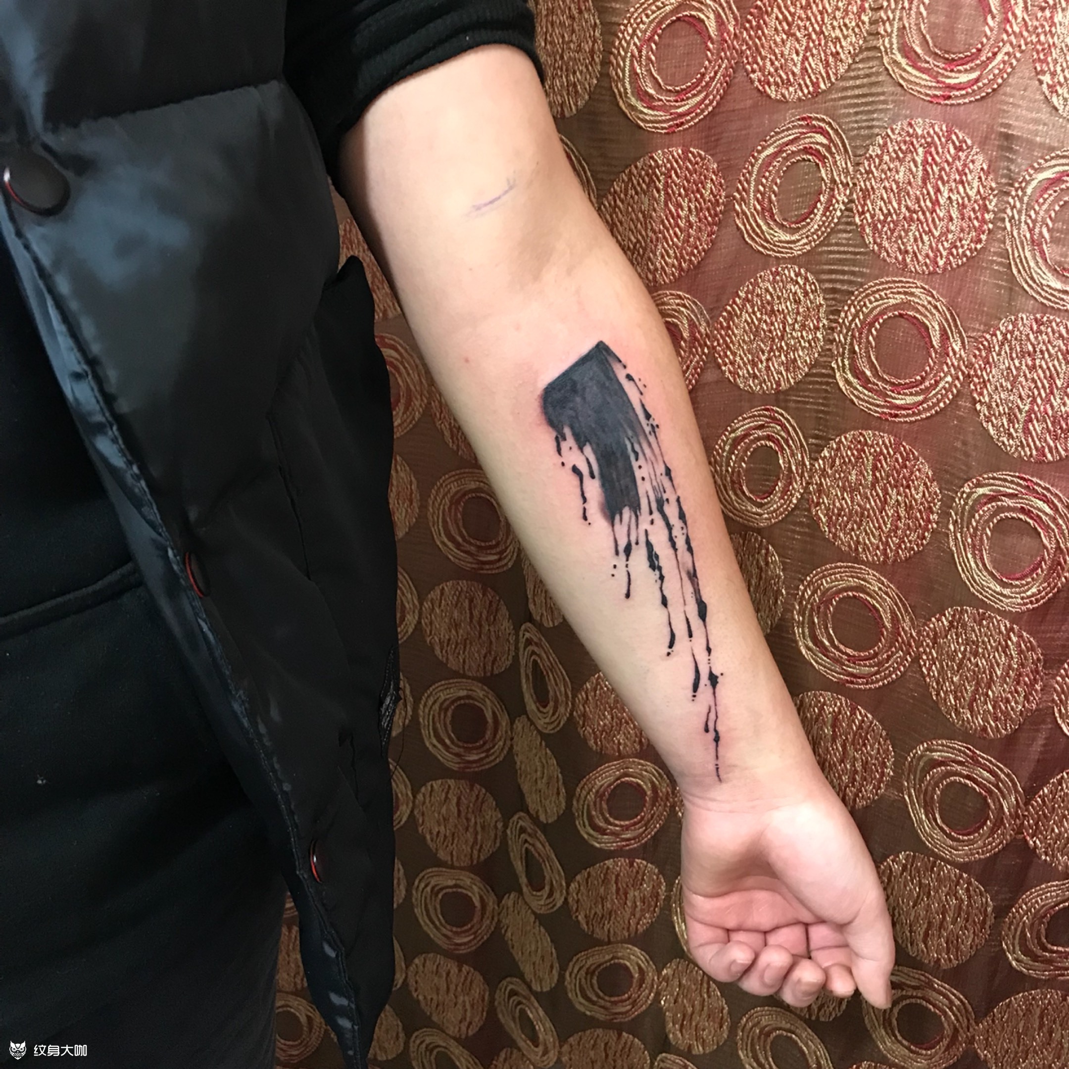 泼墨小臂_纹身图案手稿图片_何柳辛的纹身作品集