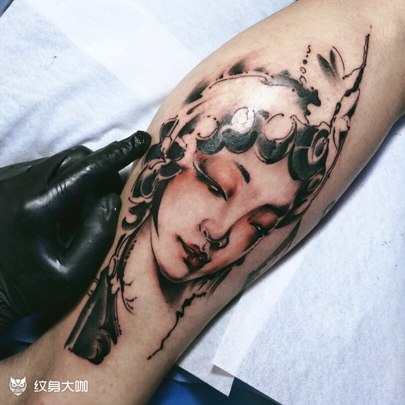 青衣_纹身图案手稿图片_欢大叔的纹身作品集