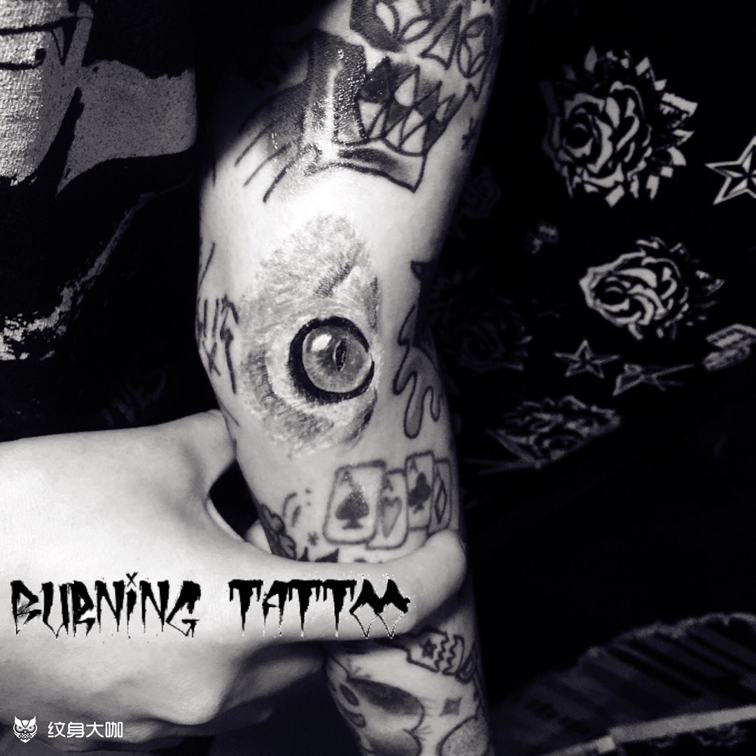 猫眼_纹身图案手稿图片_燚的纹身作品集