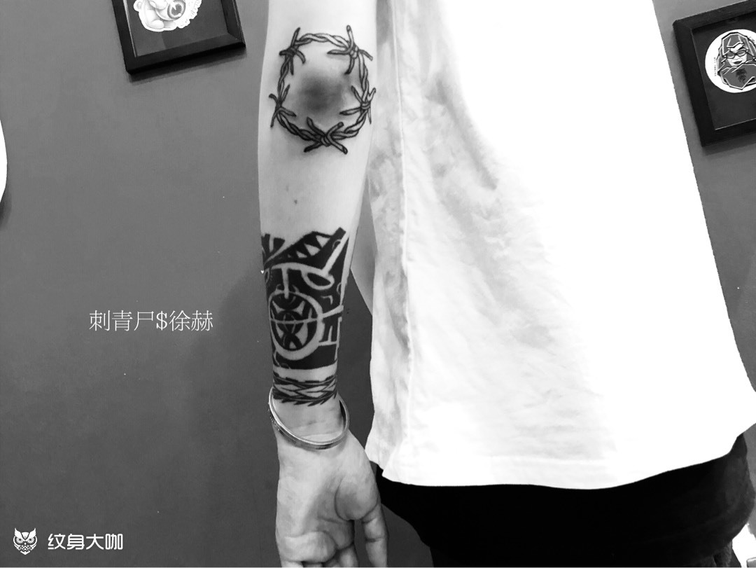 铁丝_纹身图案手稿图片_无渡的纹身作品集