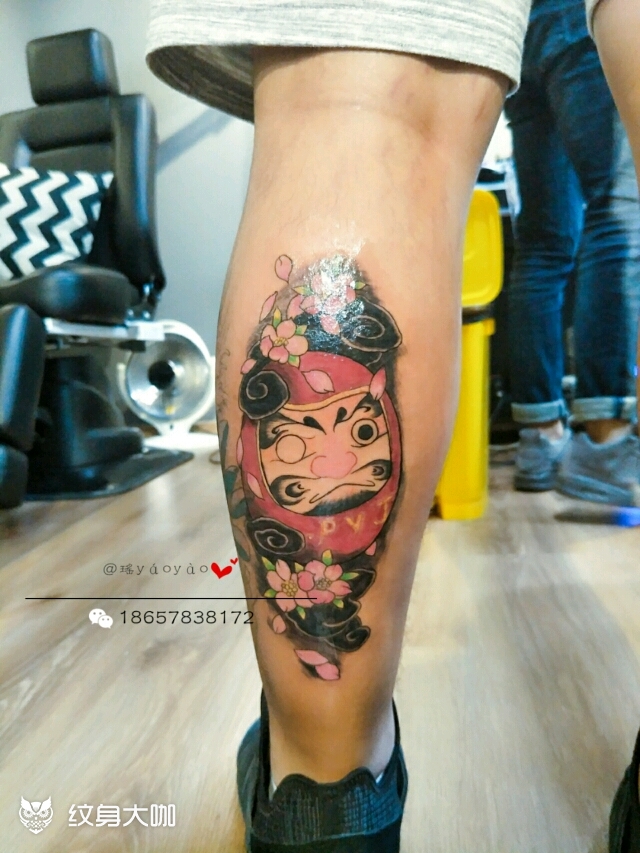 达摩蛋蛋蛋_纹身图案手稿图片_瑶瑶的纹身作品集