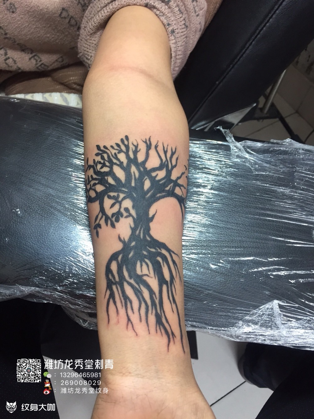 树纹身_纹身图案手稿图片_阿宝的纹身作品集