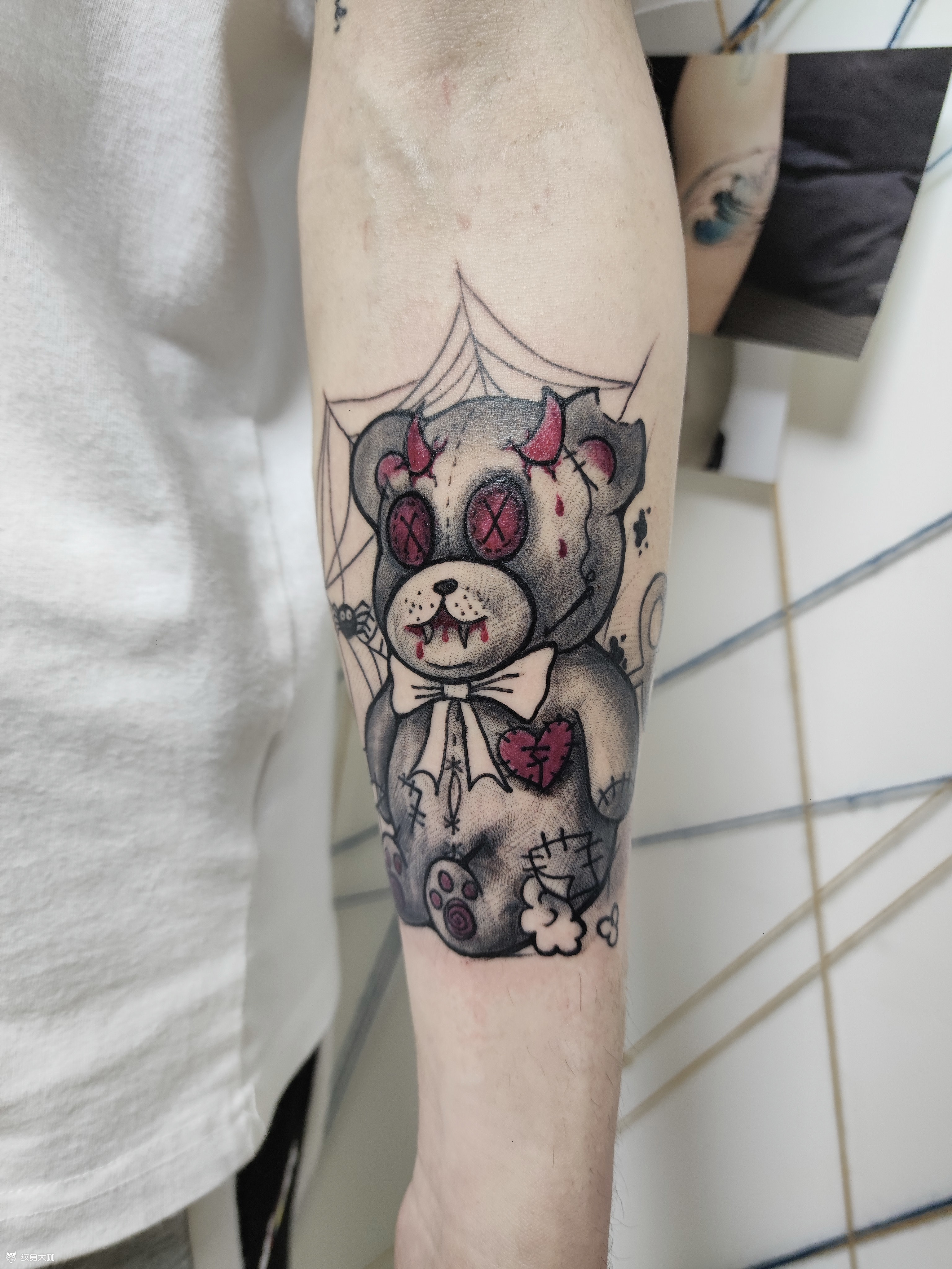 原创暗黑小熊_纹身图案手稿图片_羿然的纹身作品集
