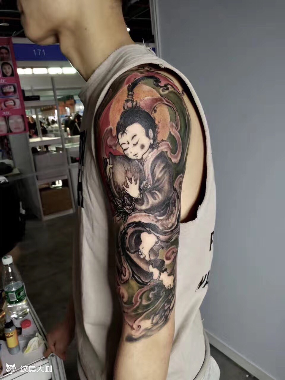 中国风 福禄童子_纹身图案手稿图片_肆哥的纹身作品集