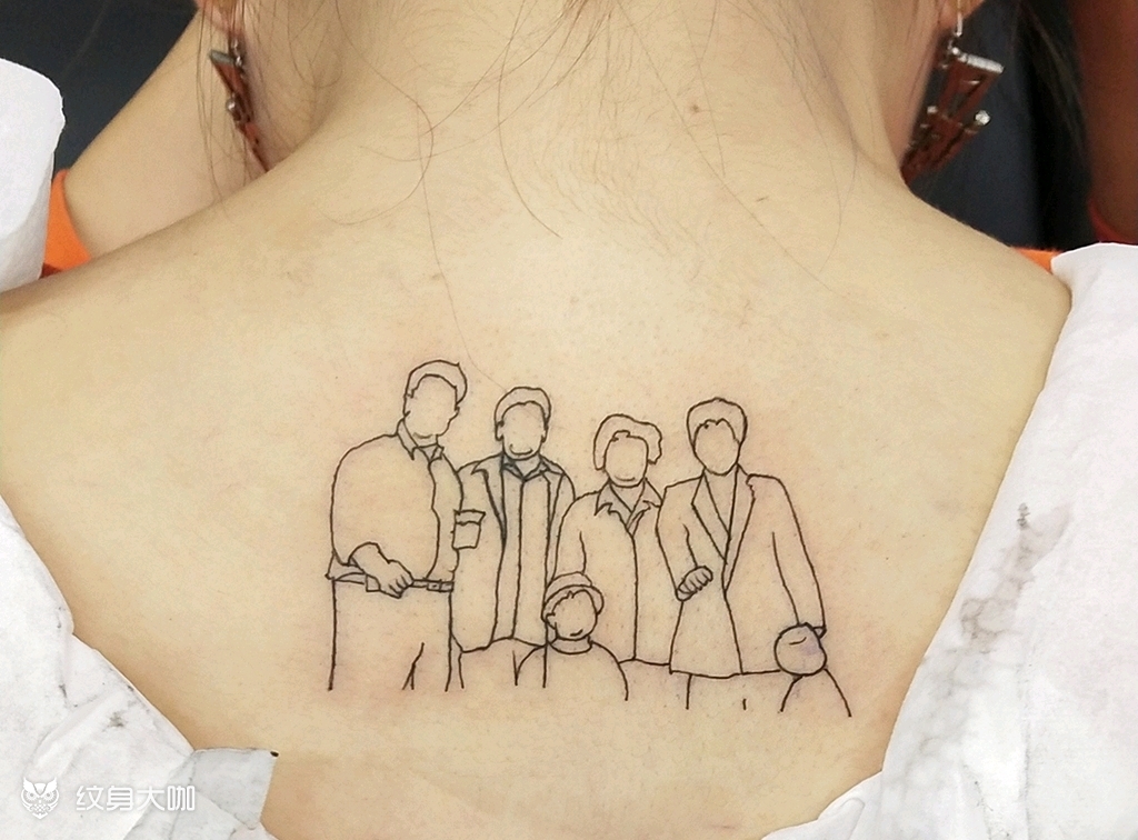 全家福_纹身图案手稿图片_针岩堂的纹身作品集