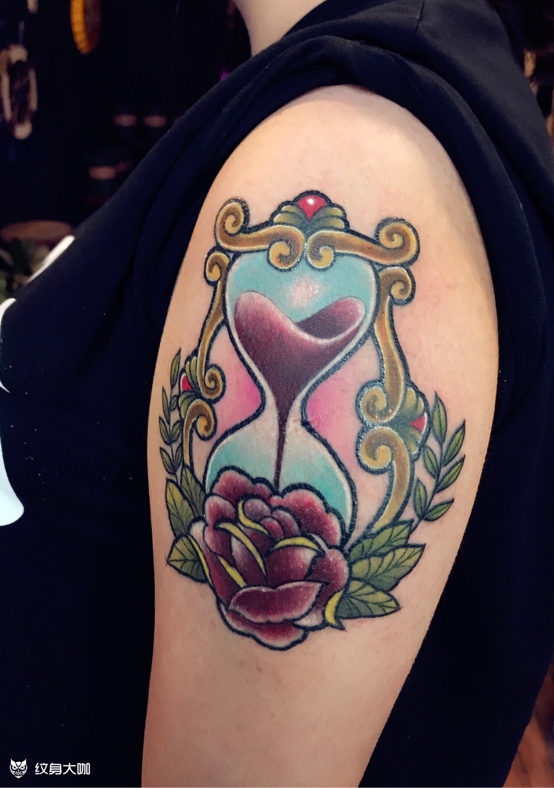 school风沙漏_纹身图案手稿图片_陈朋的纹身作品集