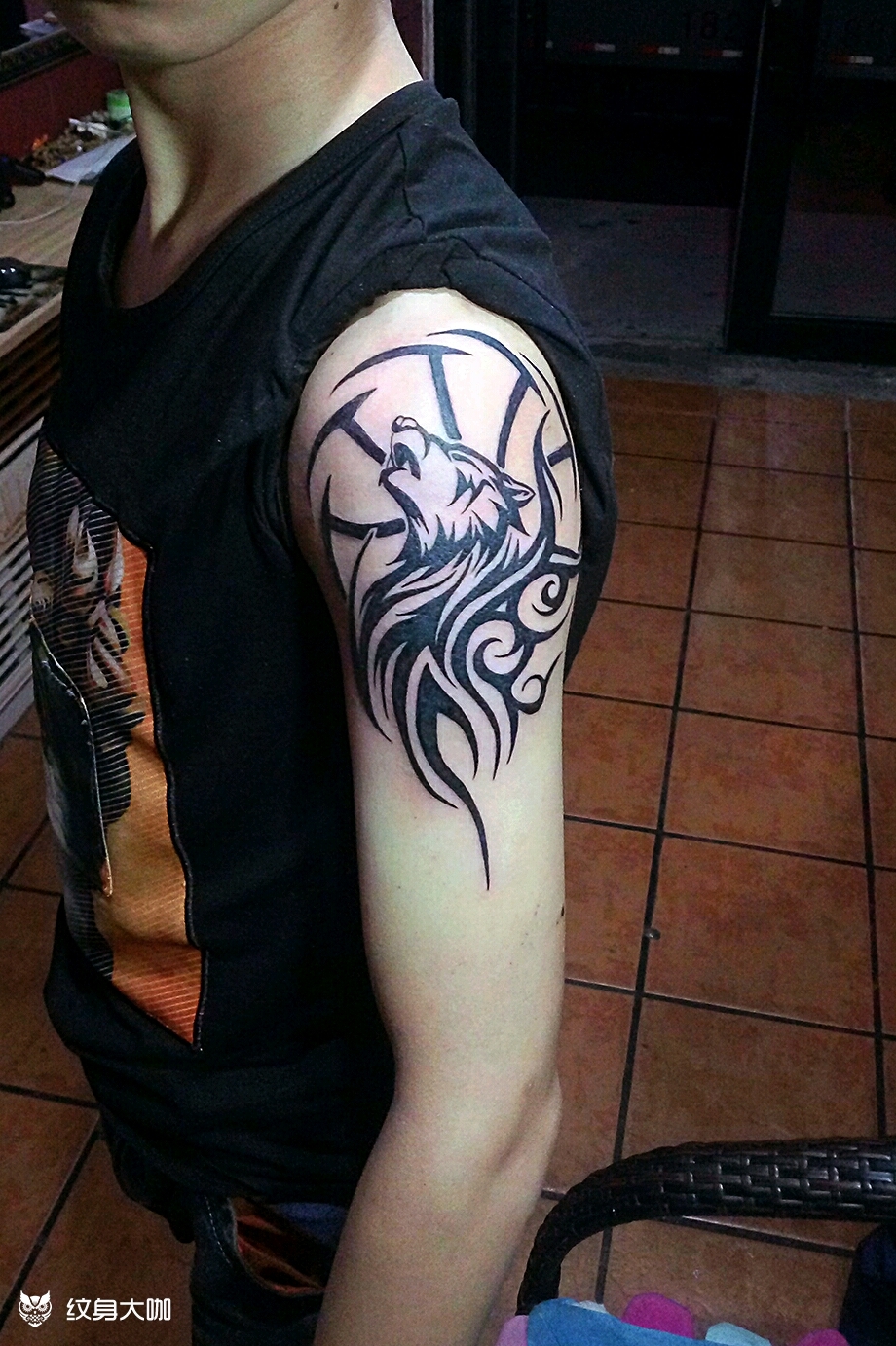 狼图腾_纹身图案手稿图片_李子龙的纹身作品集