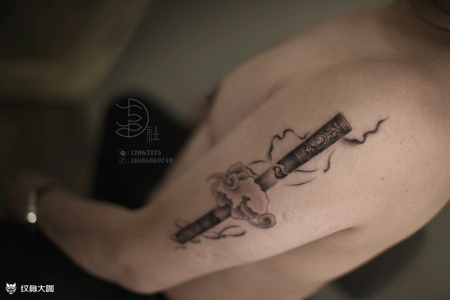 金箍棒_纹身图案手稿图片_柒-叁柒社的纹身作品集