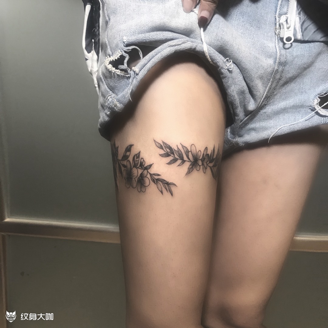 腿环原创_纹身图案手稿图片_a9的纹身作品集