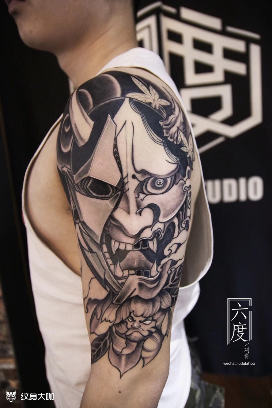 大臂般若 原创设计_纹身图案手稿图片_楚茗的纹身作品集
