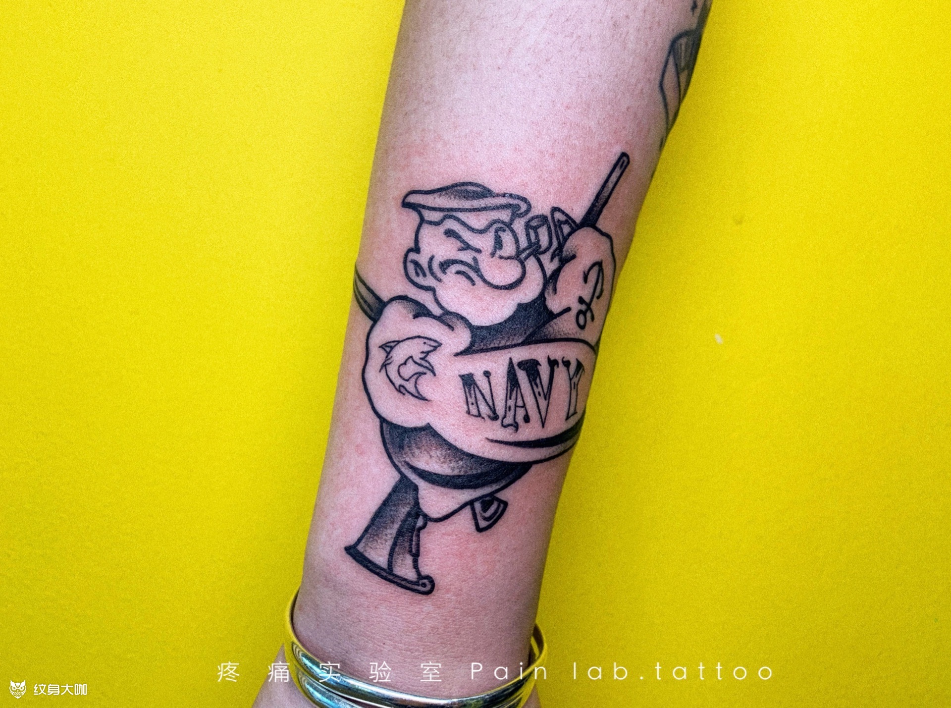 大力水手_纹身图案手稿图片_阿布的纹身作品集