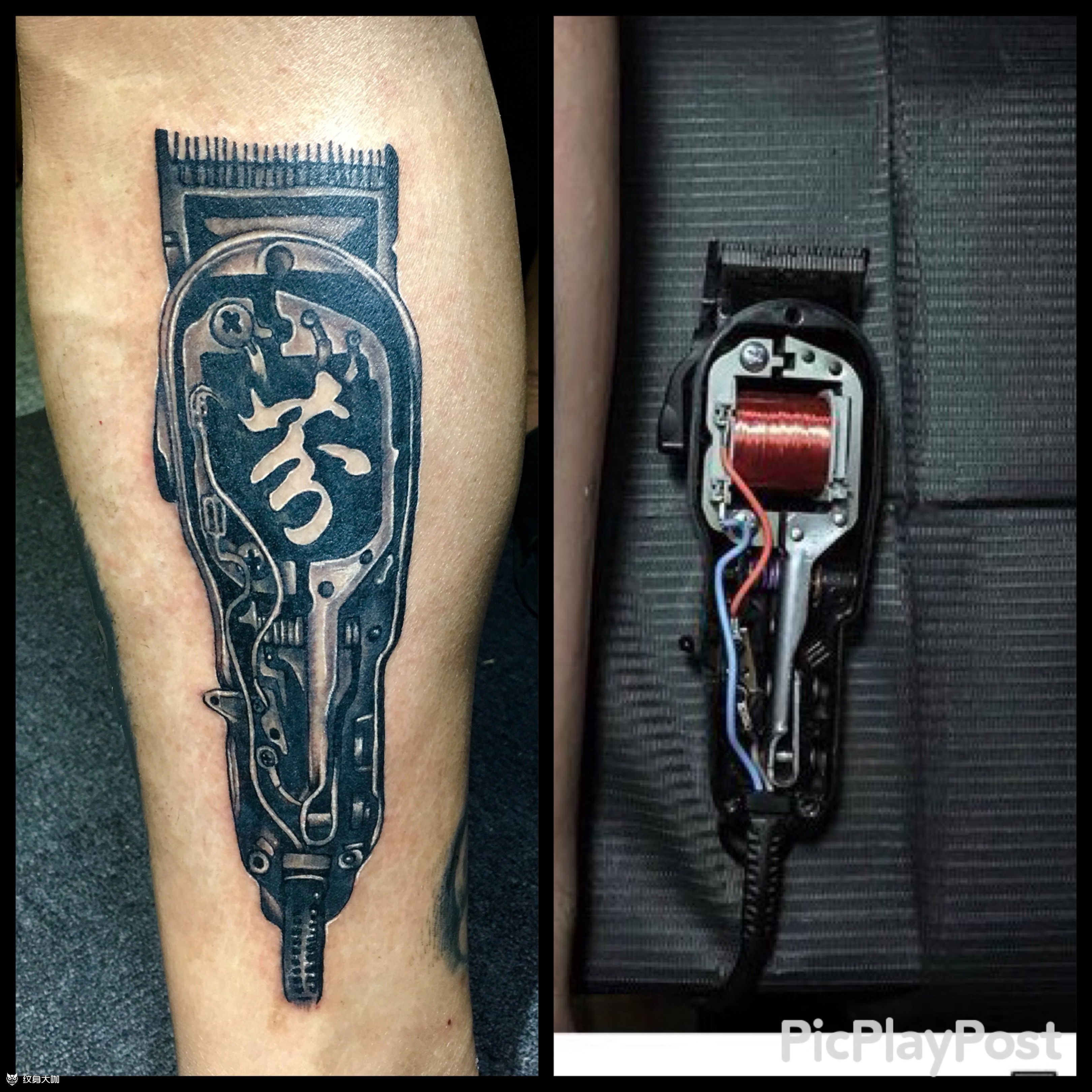 一个油头师的 推剪_纹身图案手稿图片_罗伟峰的纹身作品集