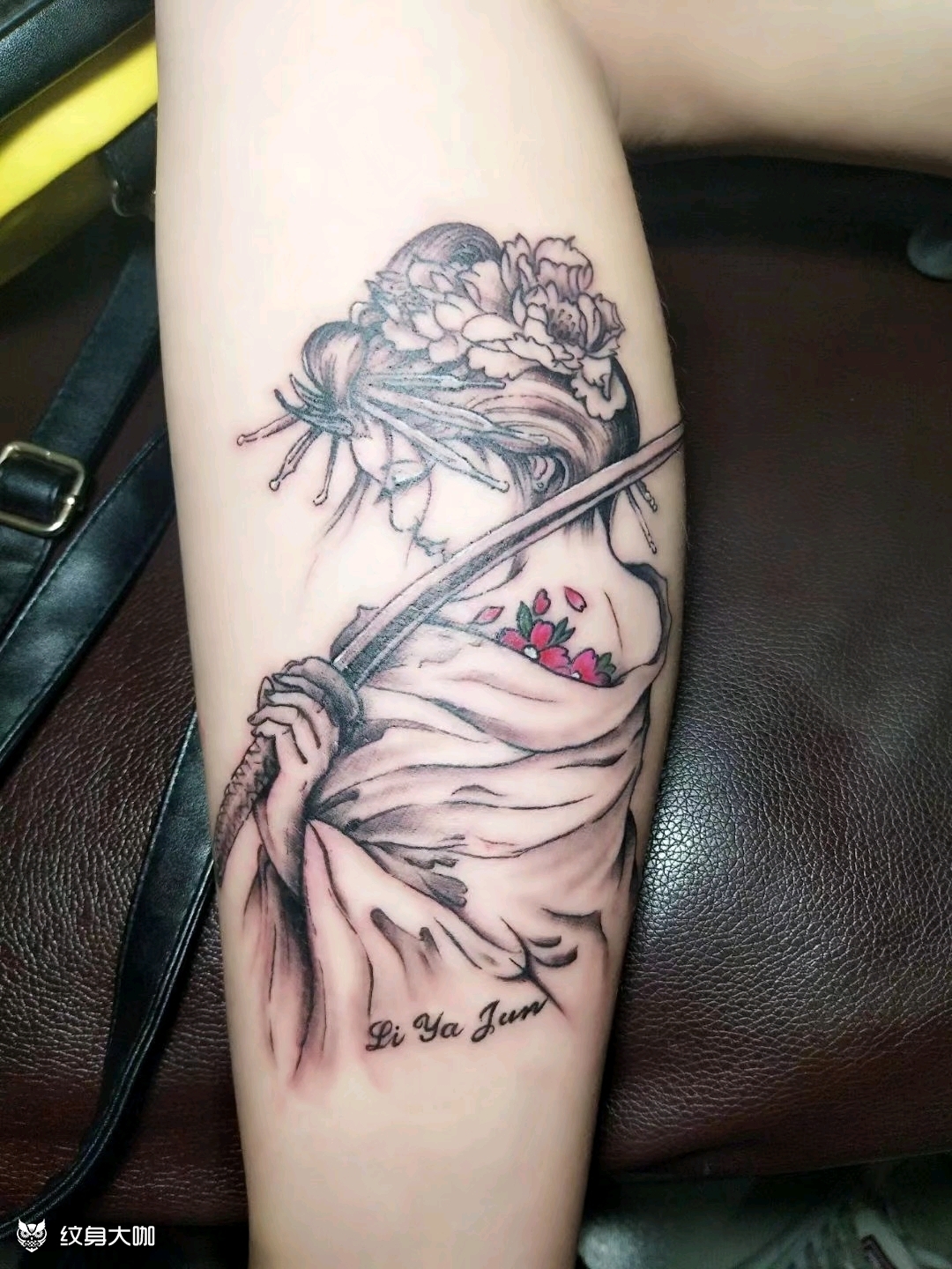 艺伎_纹身图案手稿图片_刘贺鹰的纹身作品集