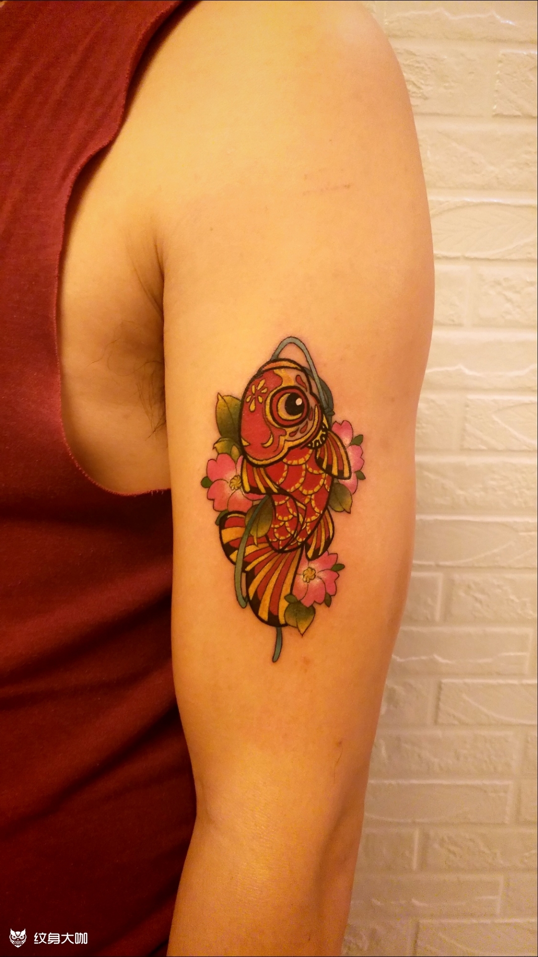 小金鱼_纹身图案手稿图片_刘明的纹身作品集