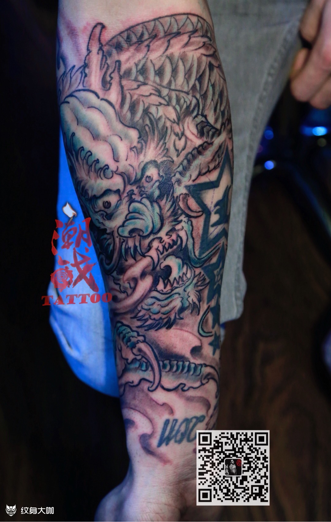 龙抬头_纹身图案手稿图片_小弥弥的纹身作品集