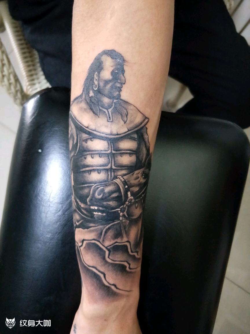 蒙古勇士_纹身图案手稿图片_科骑逍遥的纹身作品集