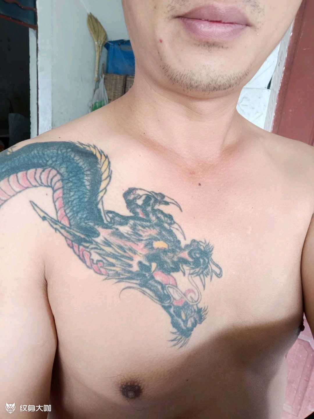 修改遮盖过肩龙_纹身图案手稿图片_临沧—纹画人的纹身作品集