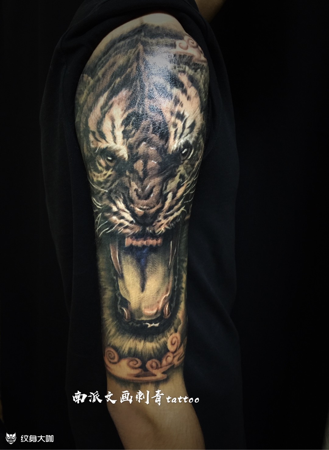 原创写实老虎_纹身图案手稿图片_南派的纹身作品集