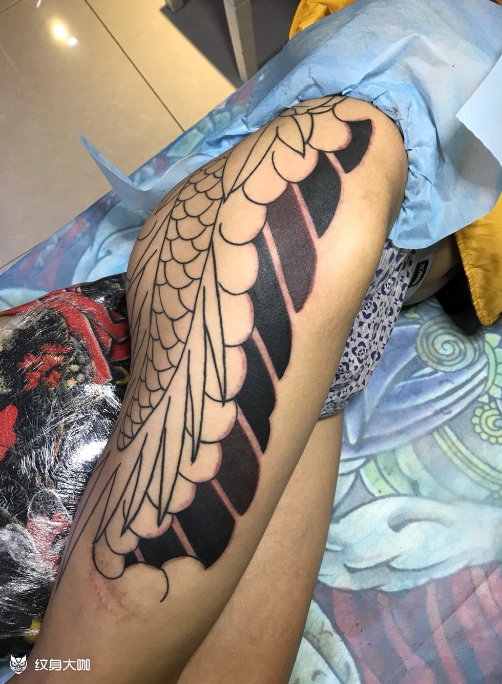 传统满背龙板雾,今日进度3小时_纹身吧社区 - 纹身大咖