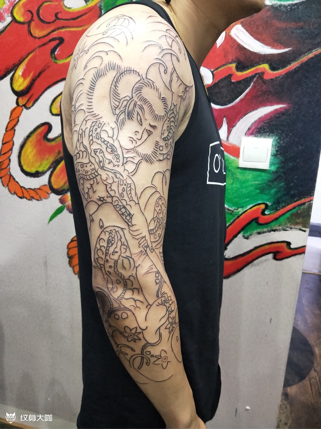 作品简介:水浒传人物之张顺破水门.线条完毕.后期扩线上色.