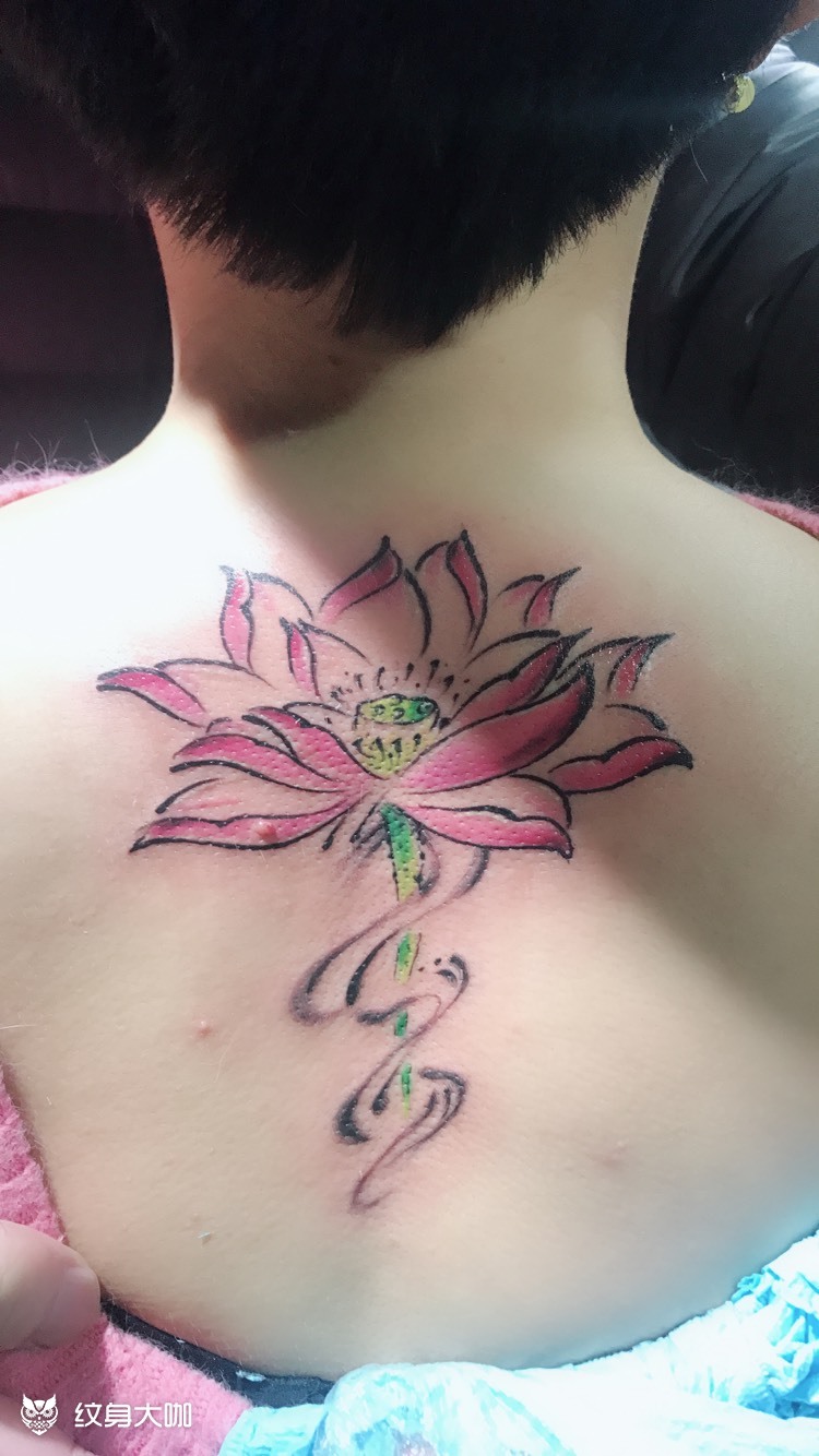 莲花_纹身图案手稿图片_老二的纹身作品集