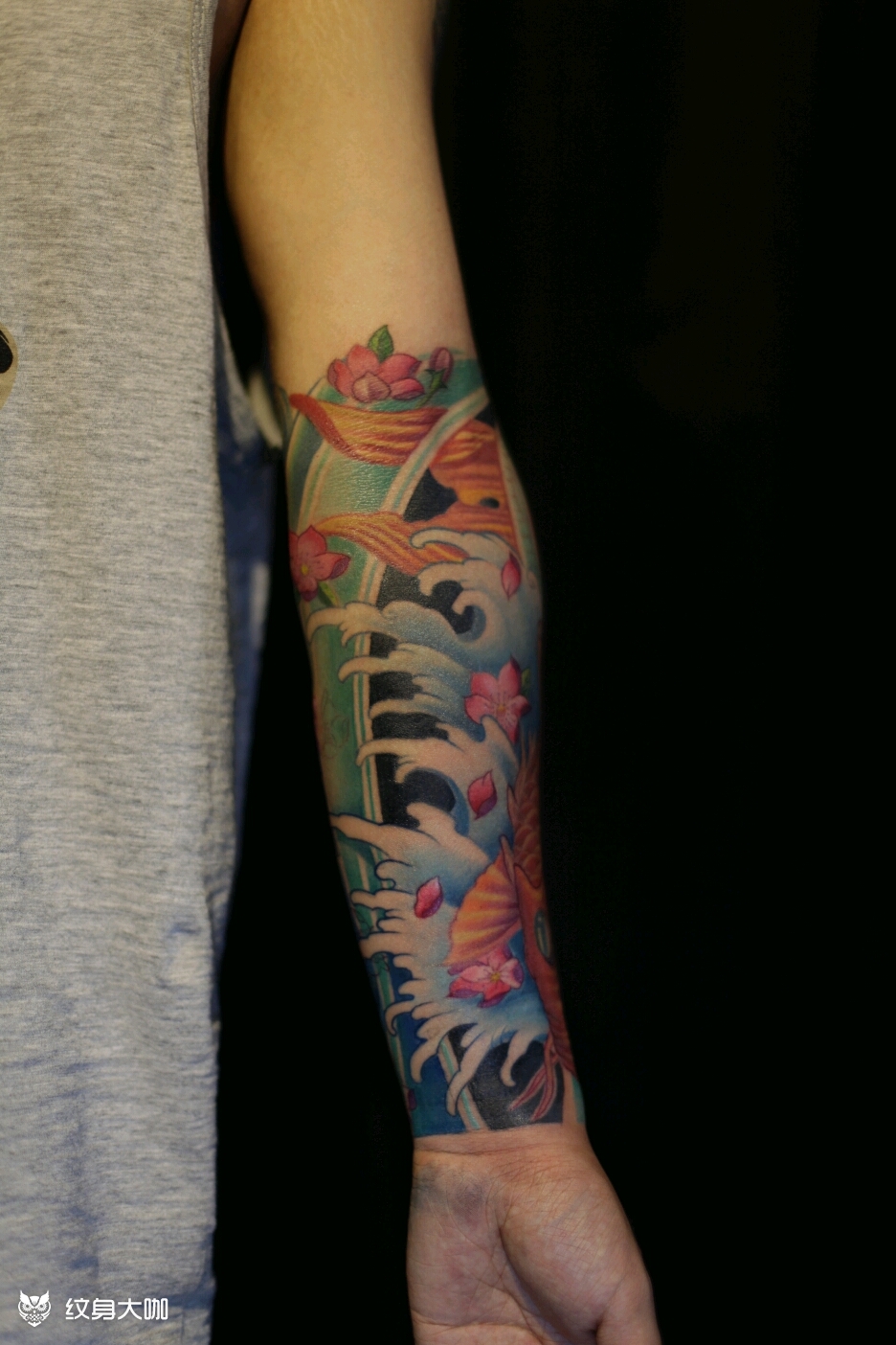 鳌鱼_纹身图案手稿图片_张福的纹身作品集