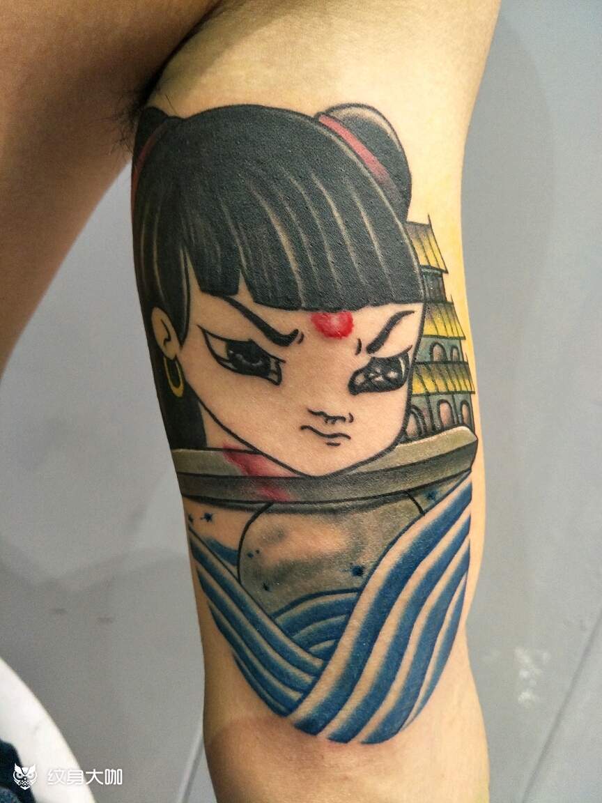 小哪吒_紋身圖案手稿圖片_黑刺tattoo的紋身作品集