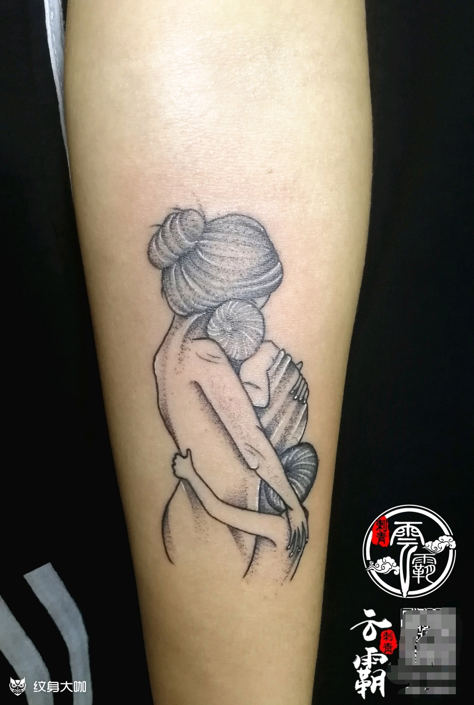 母爱_纹身图案手稿图片_老谢的纹身作品集