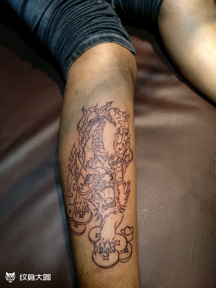 割线貔貅_纹身图案手稿图片_管旭_城院店的纹身作品集