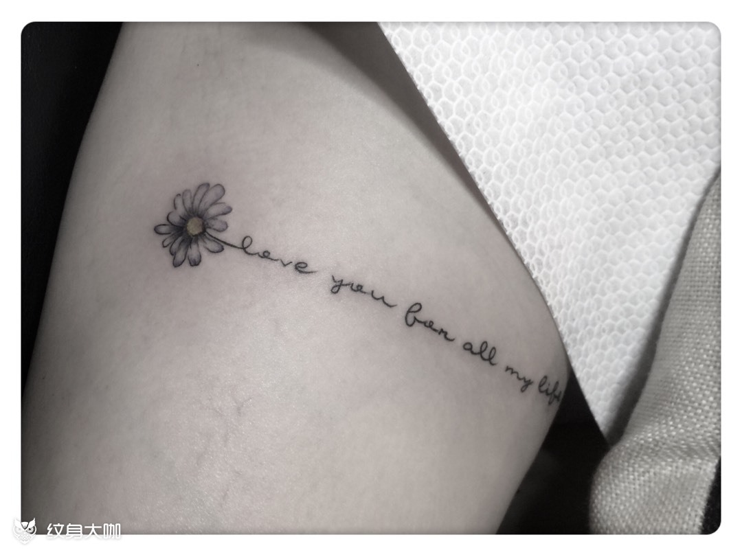 雏菊_纹身图案手稿图片_rhee的纹身作品集