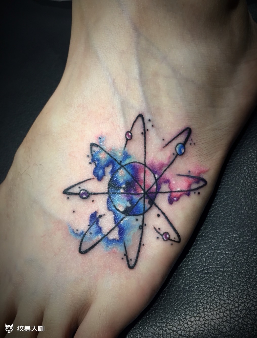 水彩行星_纹身图案手稿图片_大雪的纹身作品集