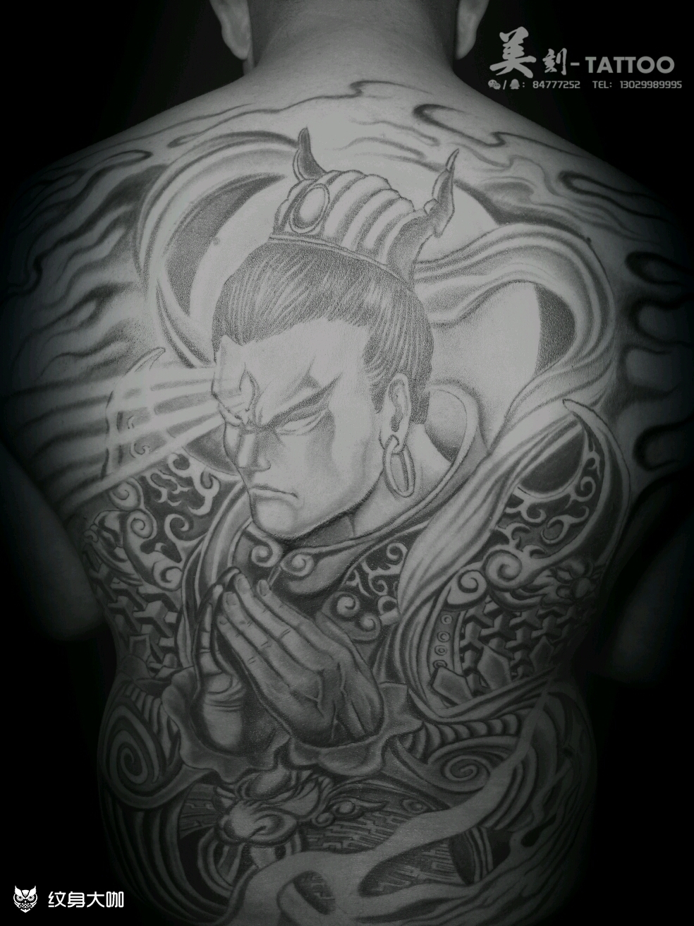 二郎神_纹身图案手稿图片_王海峰的纹身作品集
