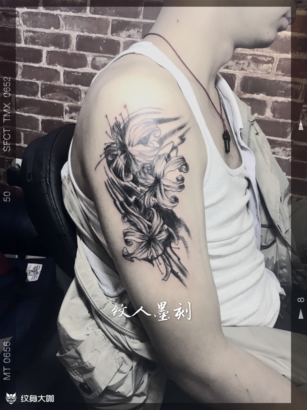 手臂彼岸花_纹身图案手稿图片_纹人墨刻的纹身作品集