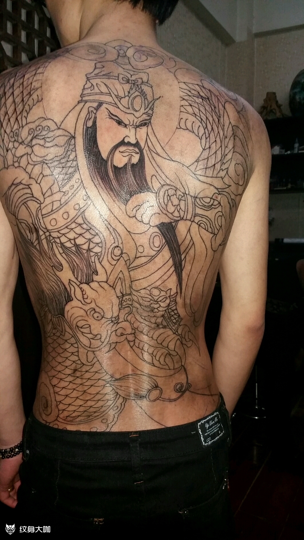 关公割线……_纹身图案手稿图片_汪奇文的纹身作品集