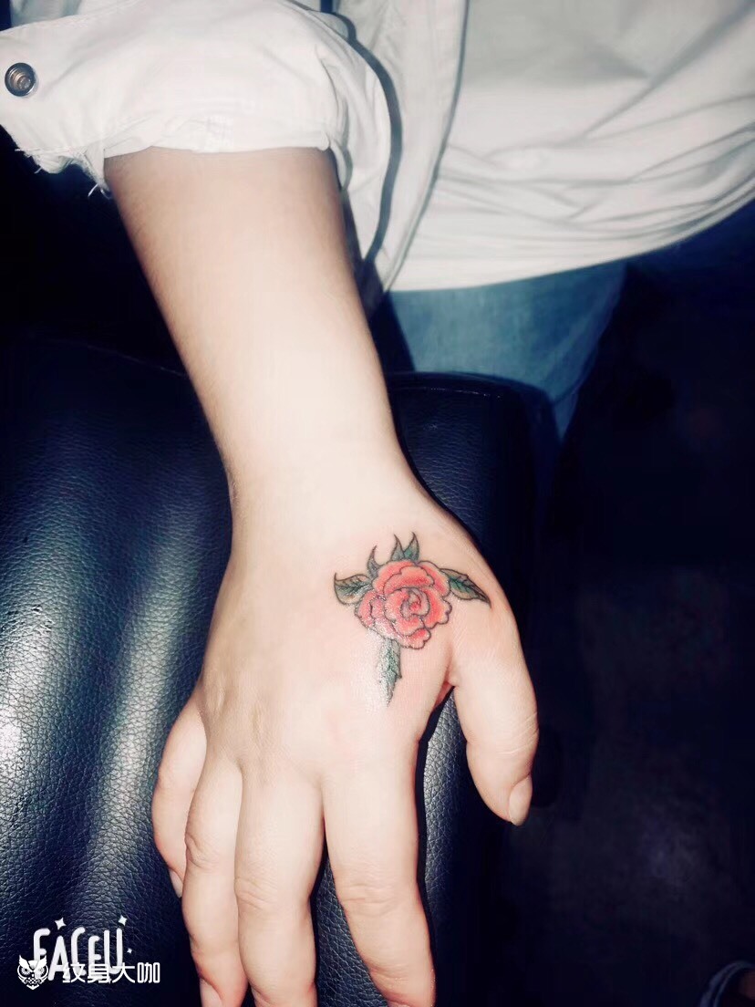 玫瑰花95_纹身图案手稿图片_椒江鸿颜的纹身作品集