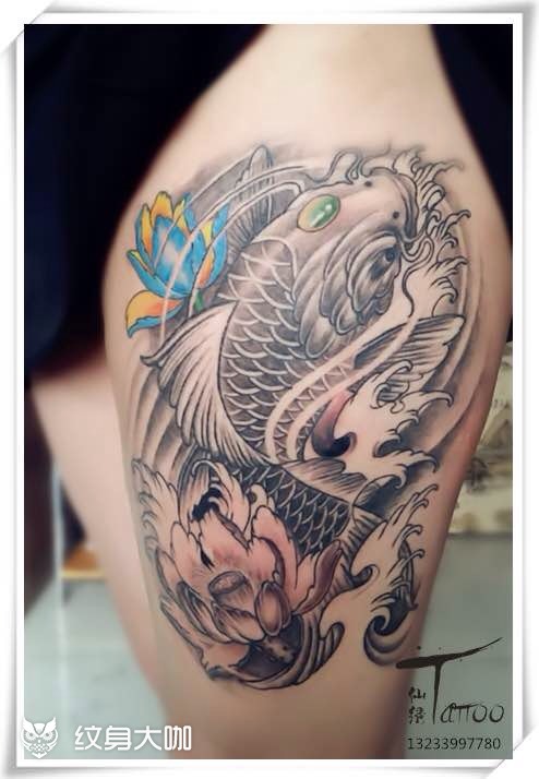 鱼_纹身图案手稿图片_忆一潘人美的纹身作品集