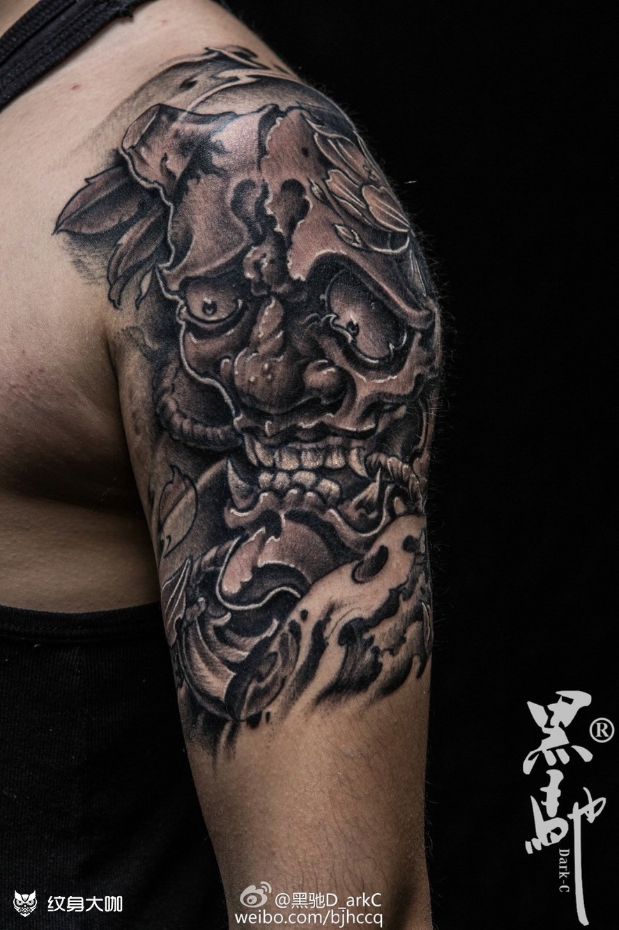 黑灰般若_纹身图案手稿图片_黑驰的纹身作品集