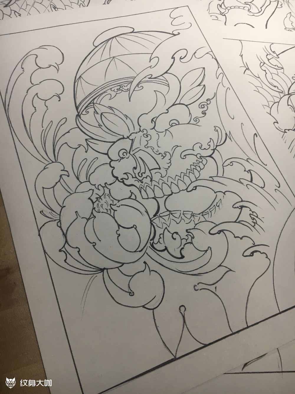 纹身手稿 鲤鱼纹身