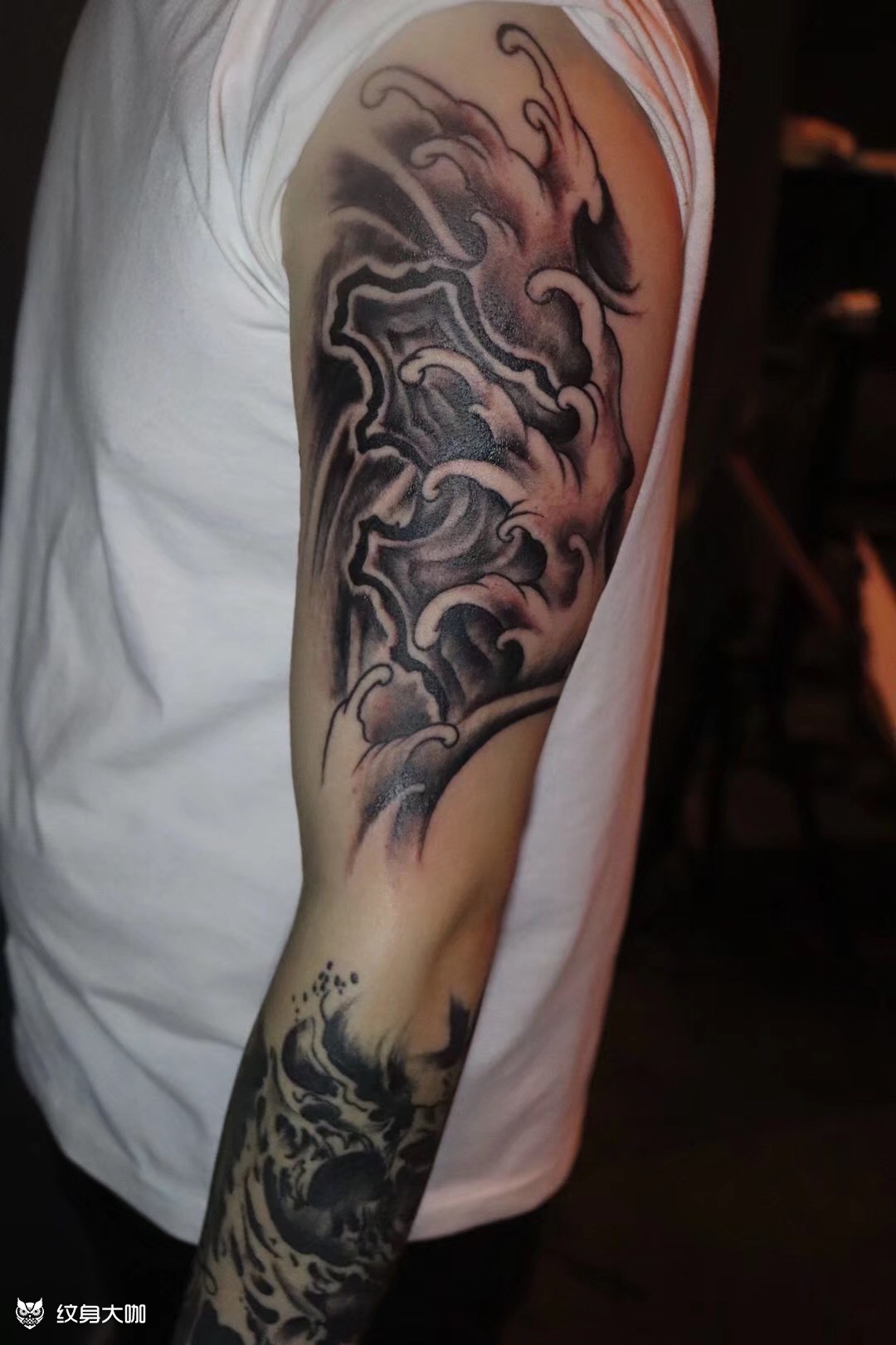 浪花_纹身图案手稿图片_执的纹身作品集