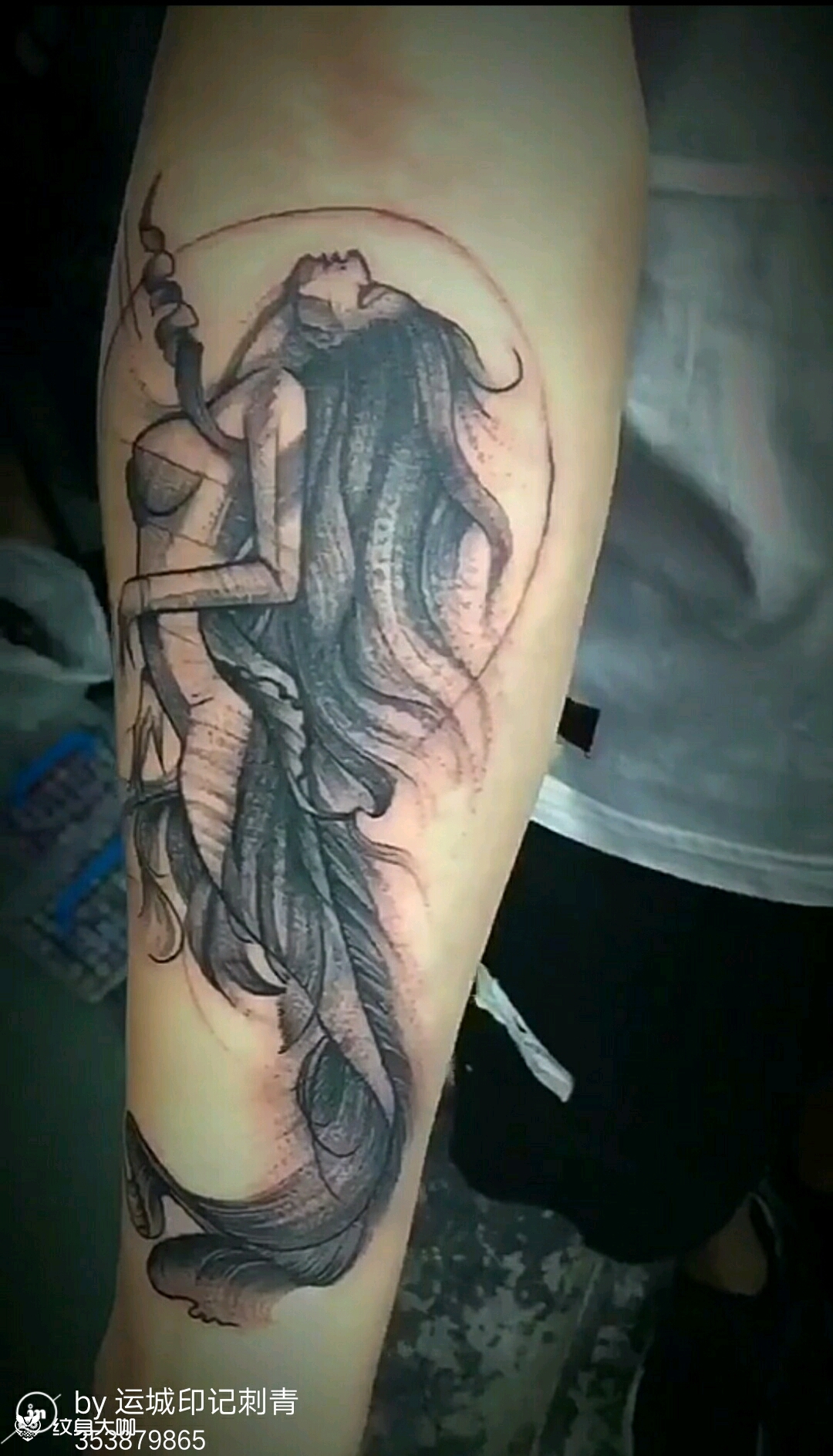人鱼_纹身图案手稿图片_印记的纹身作品集