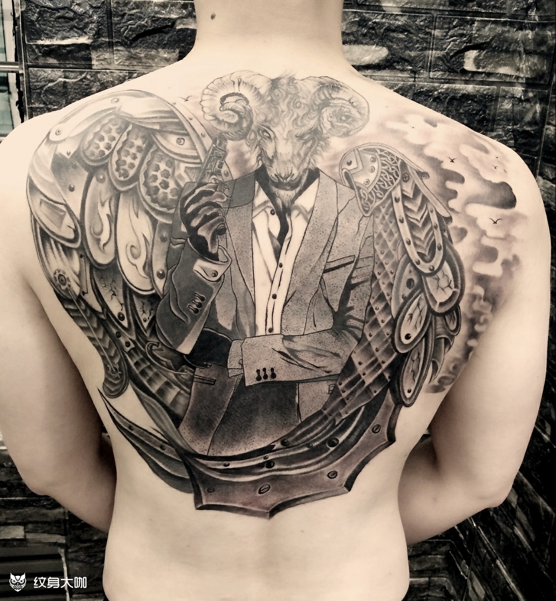 西方恶魔撒旦_纹身图案手稿图片_笑哥很正经的纹身作品集