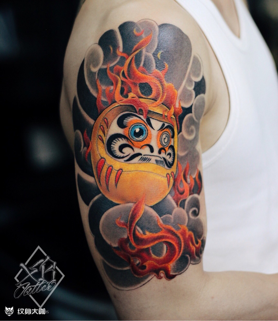 达摩_纹身图案手稿图片_潘文帮的纹身作品集