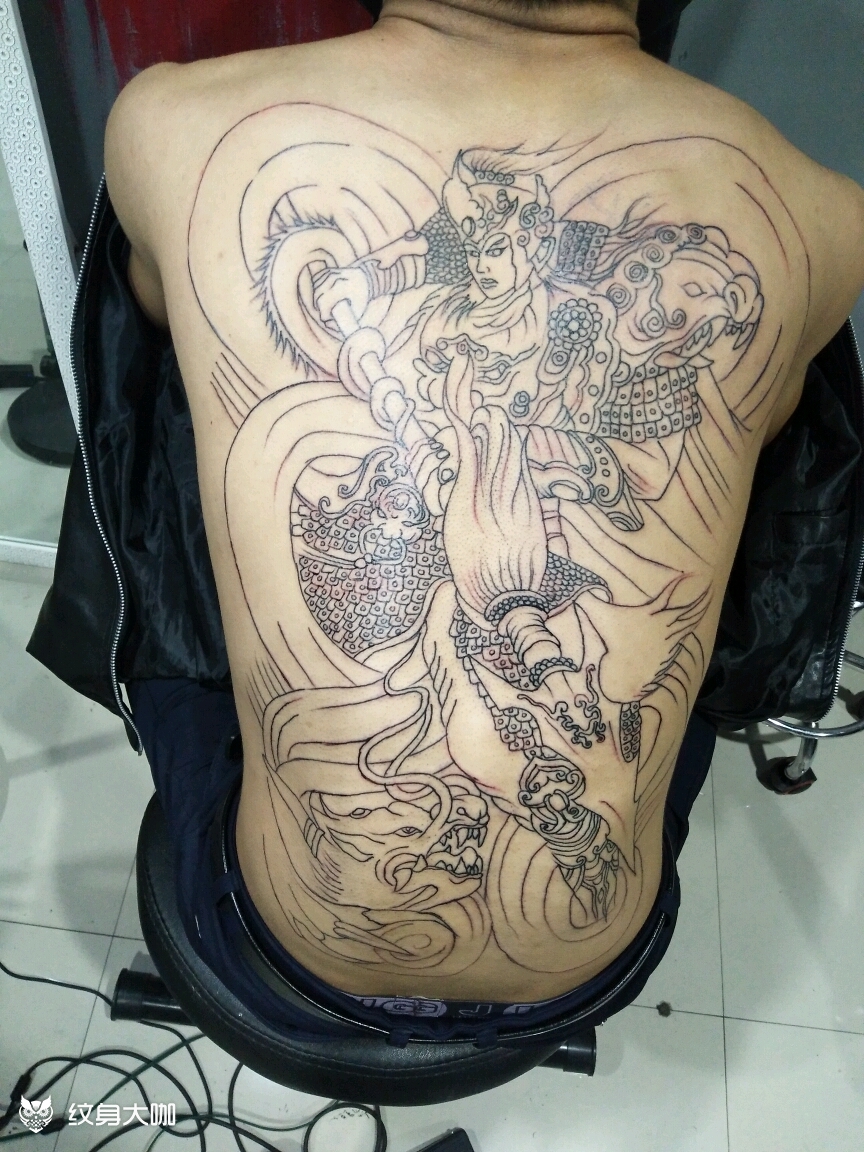 赵子龙割线_纹身图案手稿图片_友刺客文身的纹身作品集