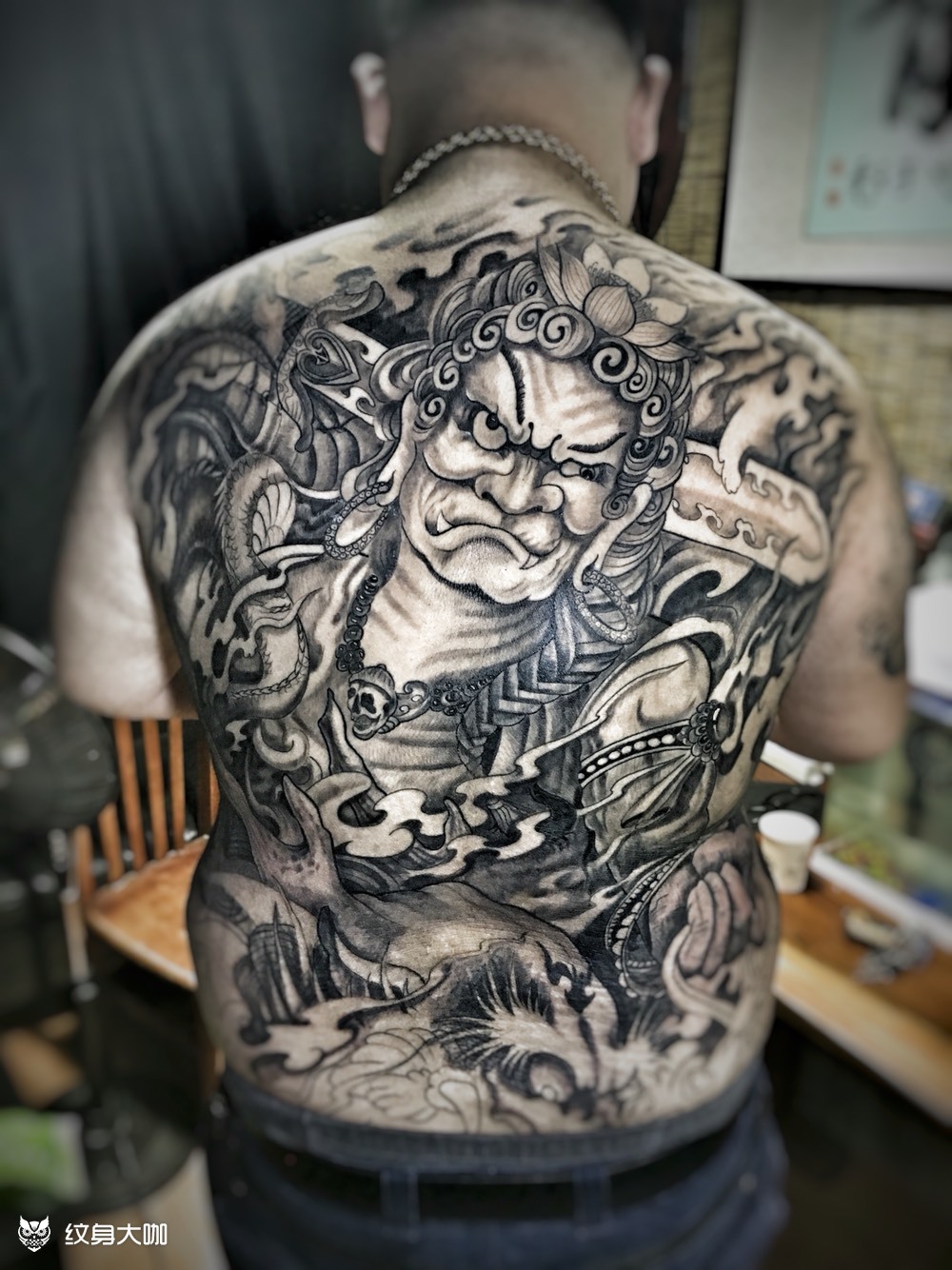 不动满背_纹身图案手稿图片_花绣tattoo的纹身作品集