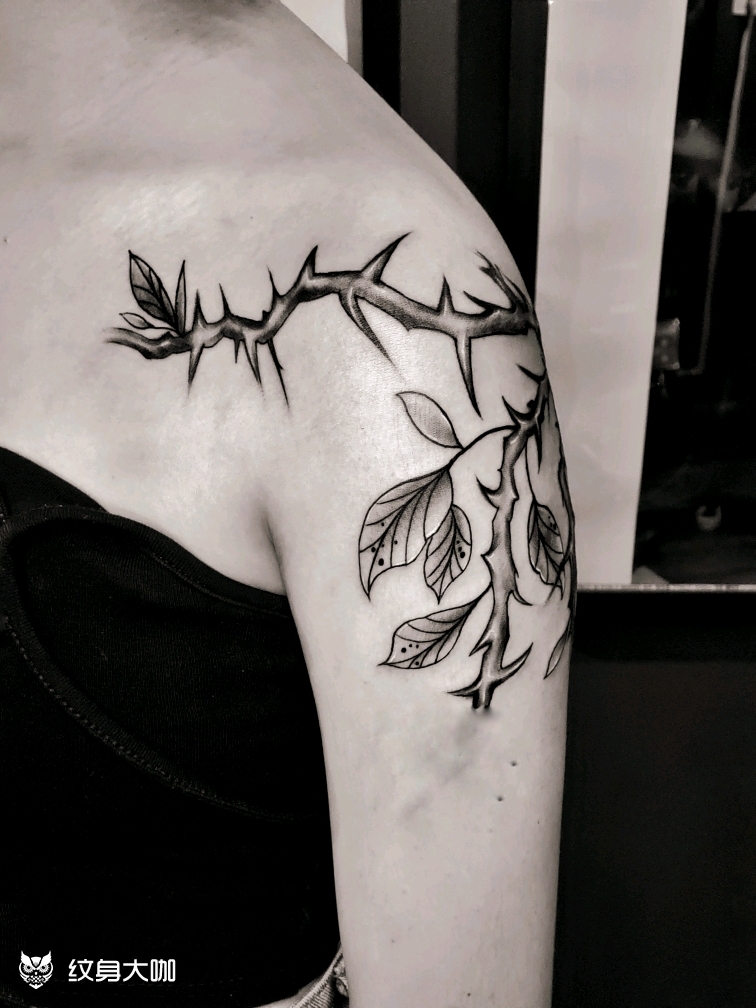 荆棘之花_纹身图案手稿图片_写实主义何凡的纹身作品集