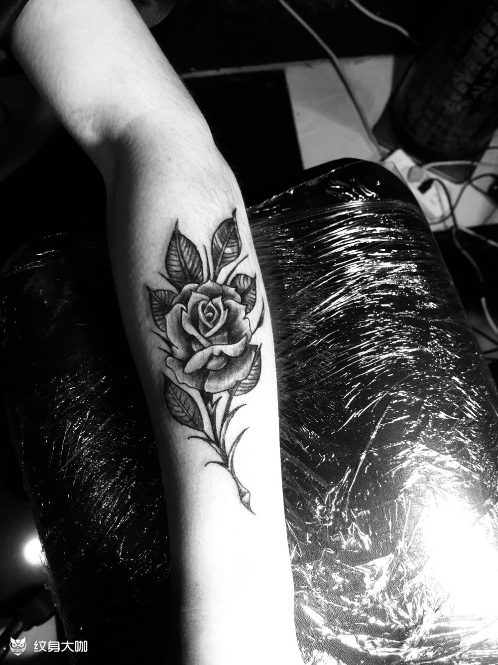 玫瑰花_纹身图案手稿图片_va的纹身作品集