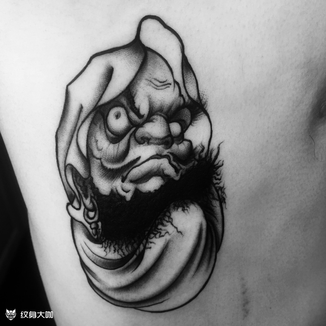 达摩蛋_纹身图案手稿图片_翁红军的纹身作品集
